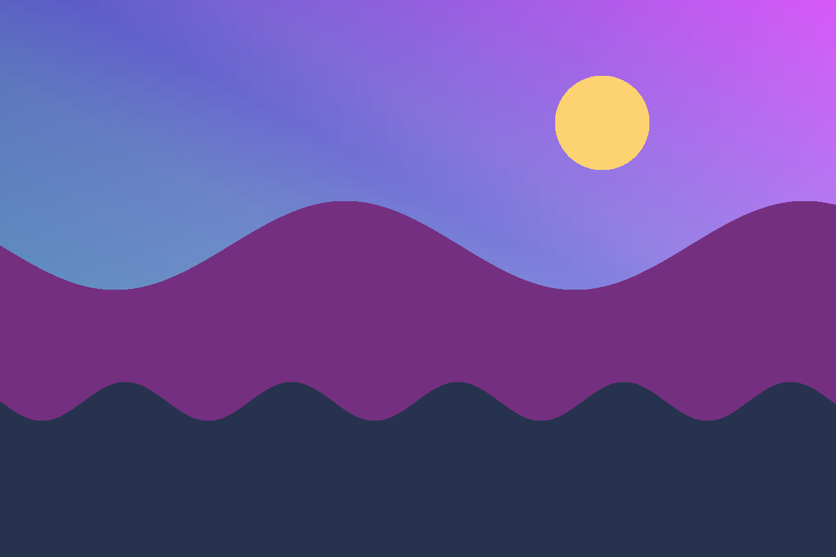 Purple range: The hue shift and saturation changed both the violet sky and mountains, showing that different areas in one range respond together.
